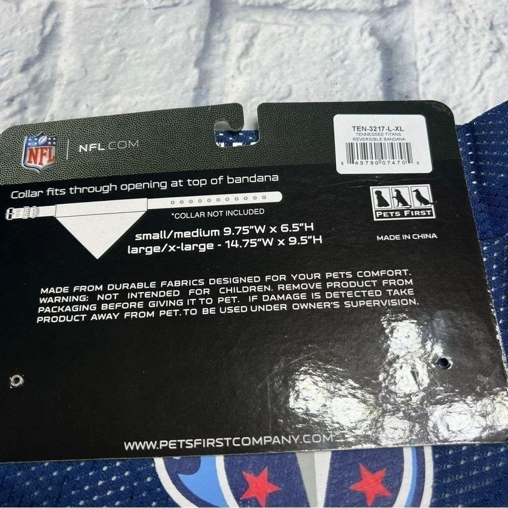Tennessee Titans bandana for dogs Large to XL